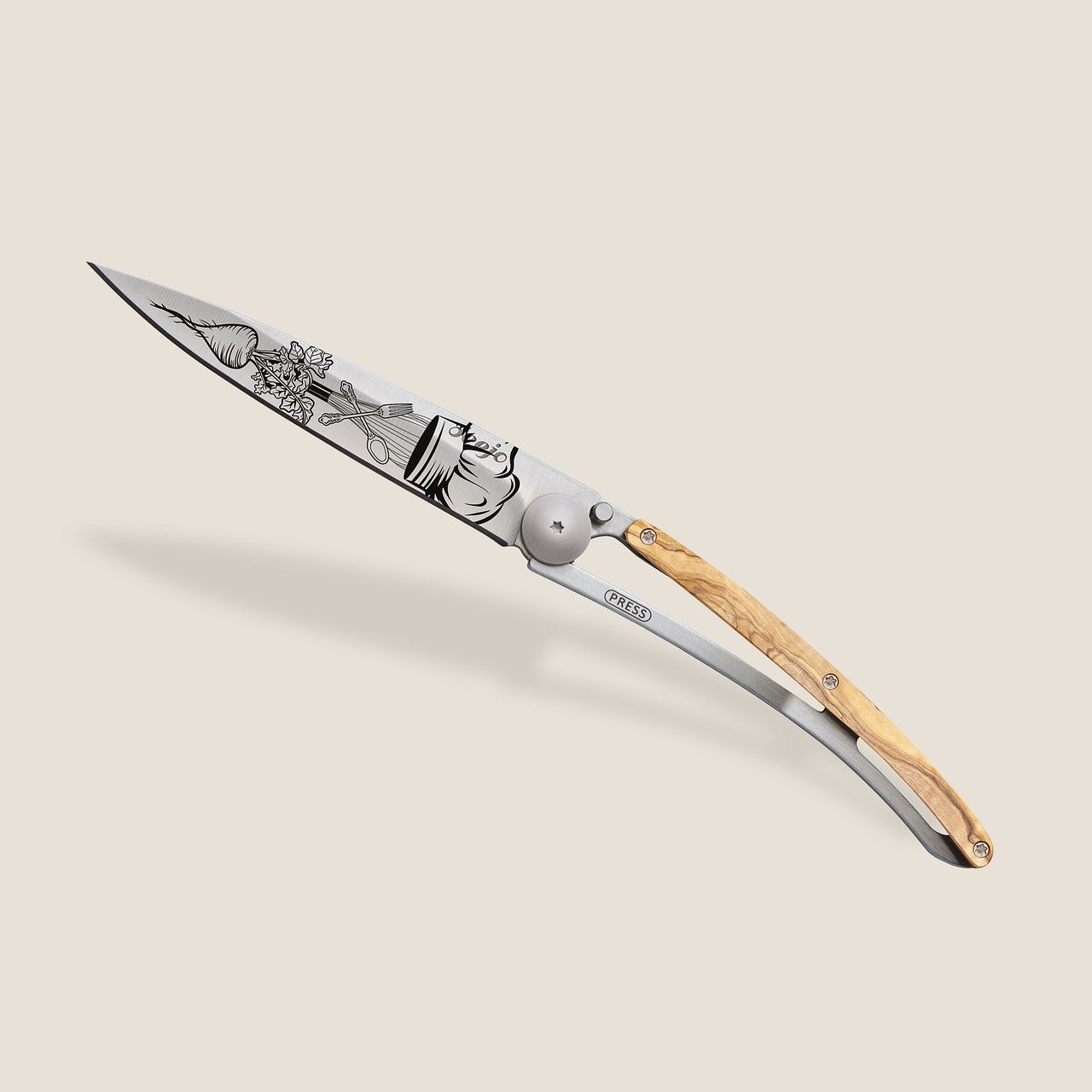 COUTEAU DE POCHE 37GR DEEJO OLIVIER - CHEF