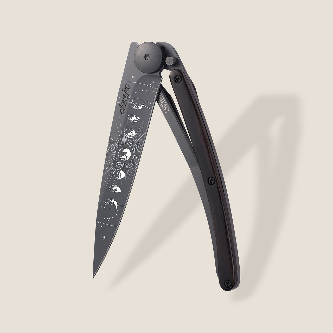 COUTEAU DE POCHE 37GR DEEJO EBENE - CYCLE DE LUNE