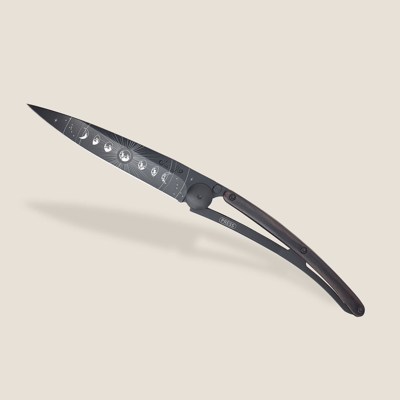 COUTEAU DE POCHE 37GR DEEJO EBENE - CYCLE DE LUNE