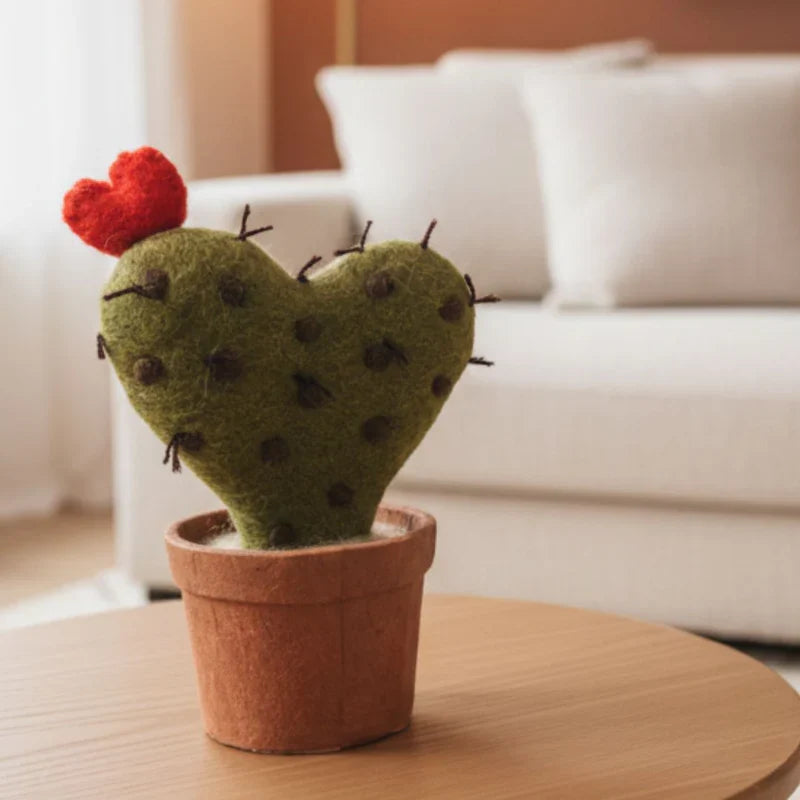CACTUS COEUR - LAINE FEUTREE