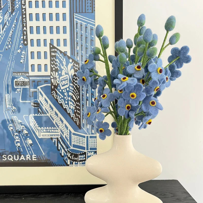 BRANCHE DE MYOSOTIS - LAINE FEUTREE