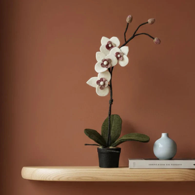 ORCHIDEE - LAINE FEUTREE BLANCHE