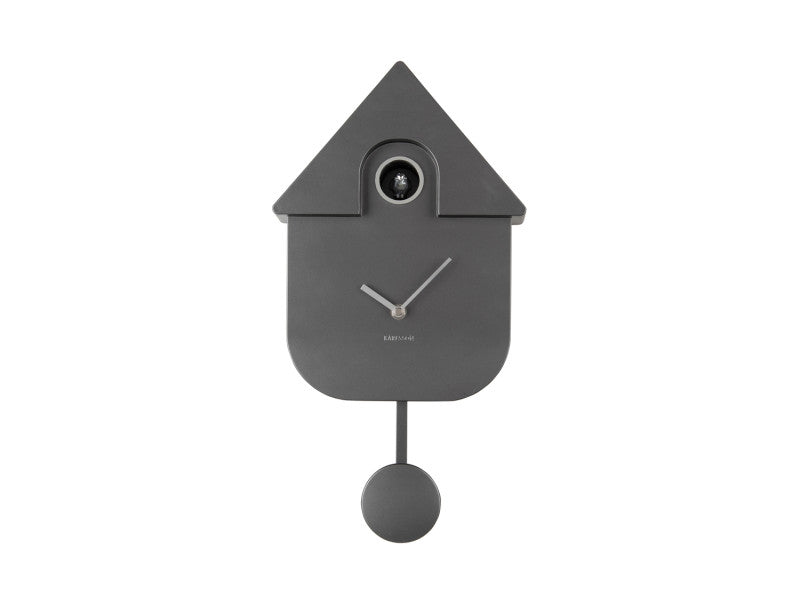HORLOGE COUCOU GRIS METALISE